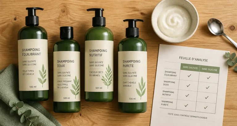 Avis shampoing Yves Rocher : mousse et brillance, vue produits