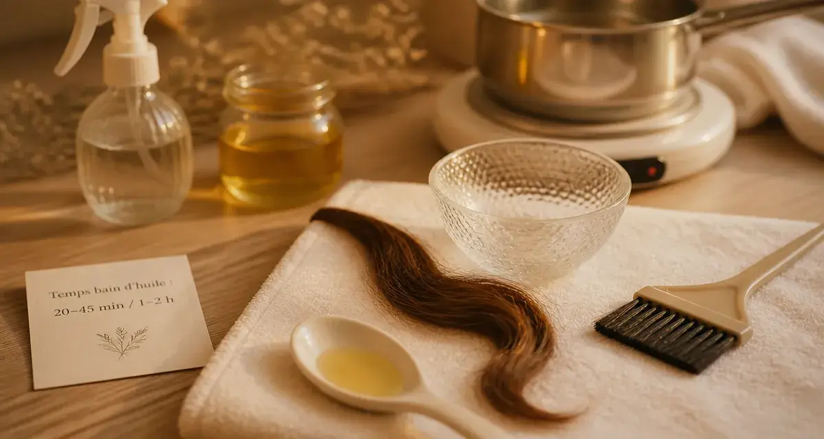 Bain d’huile cheveux : combien de temps ? temps de pose idéal