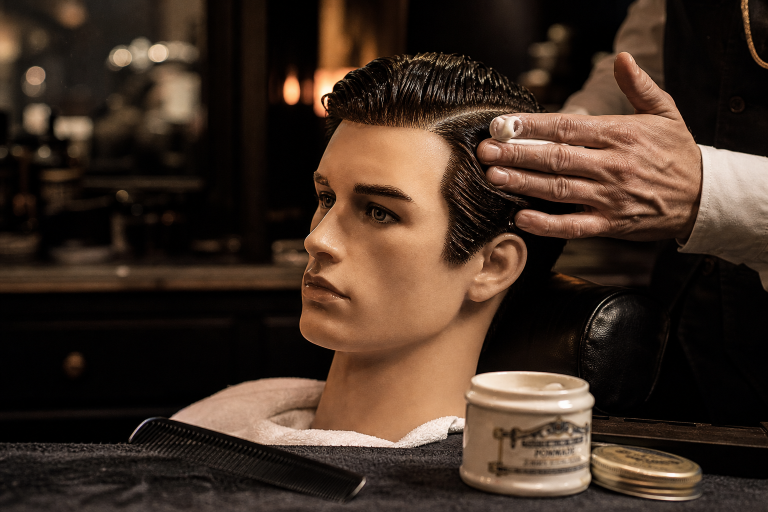 Cheveux gominés wet look lissés