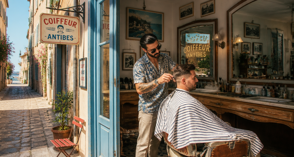 coiffeur homme antibes dégradé barbe