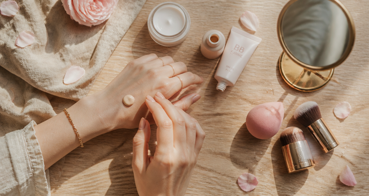 comment appliquer une bb crème main pinceaux éponge