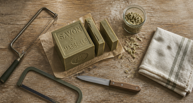 Couper un savon bloc Marseille outils