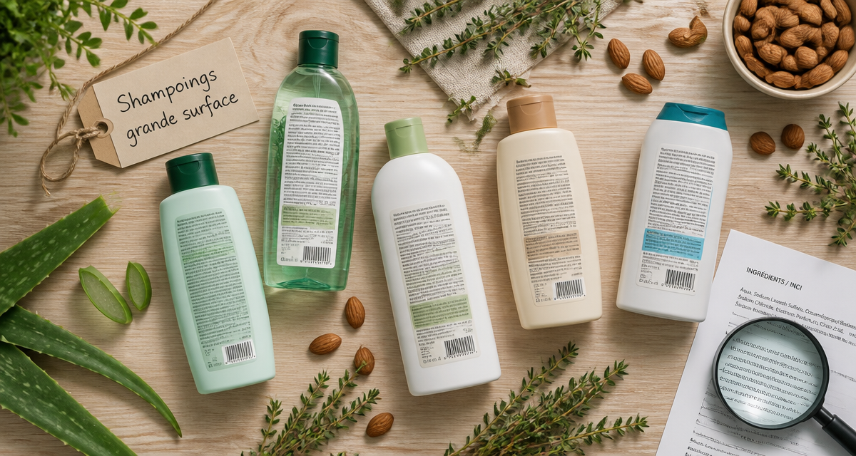 meilleur shampoing grande surface bouteilles ingrédients naturels