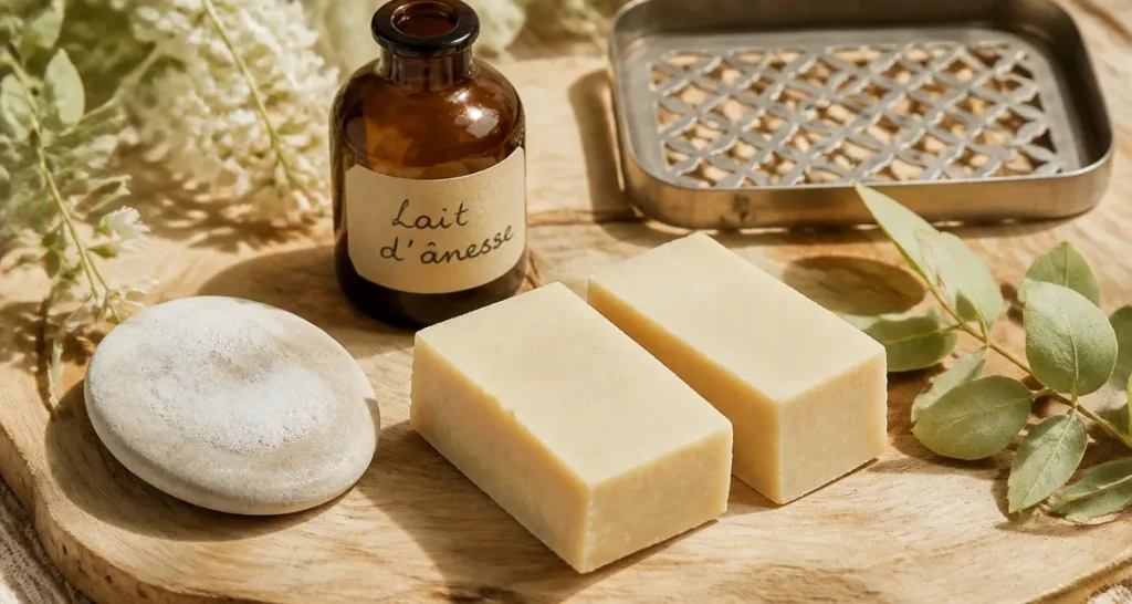 Savon au lait d'ânesse : 40% de lait frais et les critères pour éviter les pièges du marketing
