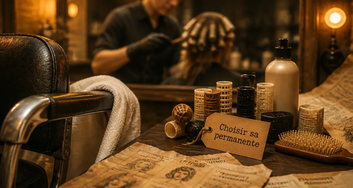 Type de permanente : boucles sur-mesure sans abîmer les cheveux, bigoudis en salon de coiffure