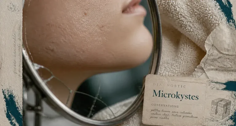 Photo microkyste visage : petite bosse sous la peau