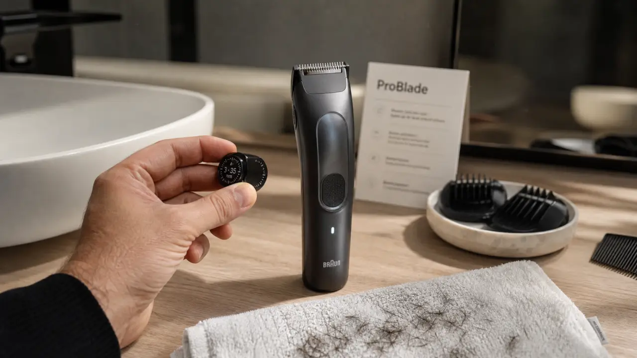Tondeuse cheveux Braun ProBlade, 17 longueurs, coupe à la maison