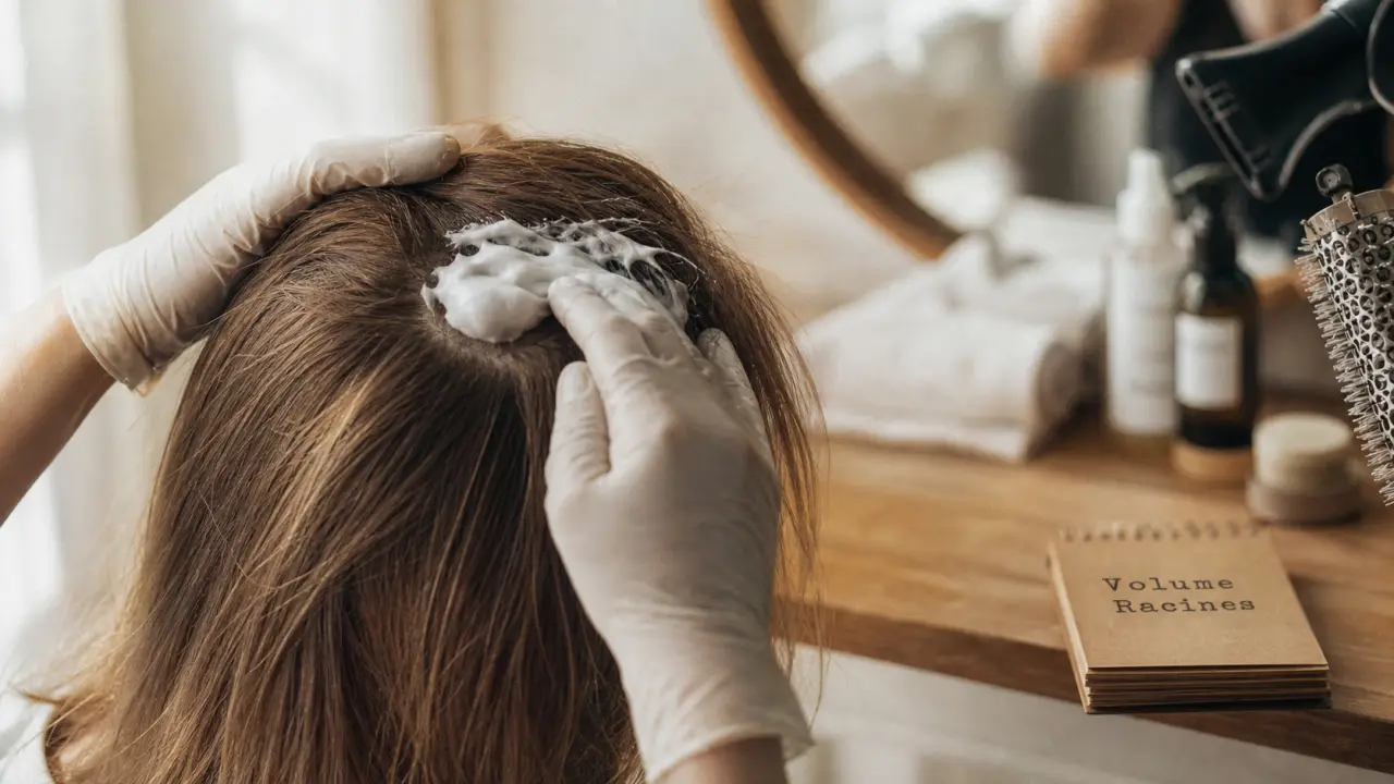 Volume cheveux fins, racines décollées et soin léger