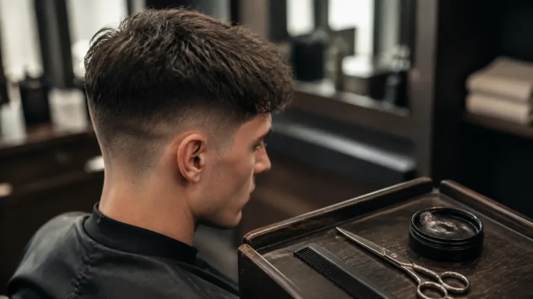 Coupe casquette moderne pour éviter l’effet casque, vue salon de coiffure