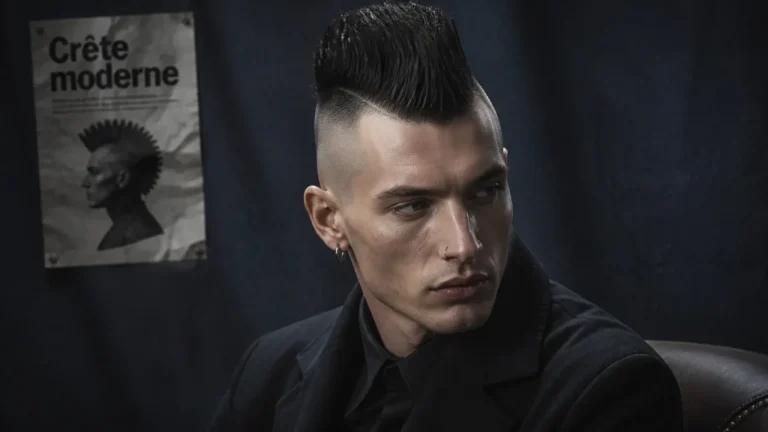 Coupe de cheveux crete : crête iroquoise, espagnole ou burst fade