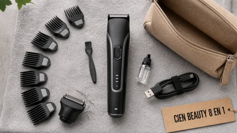 liddle tondeuse barbe CIEN 8 en 1, vue dessus, lames et sabots
