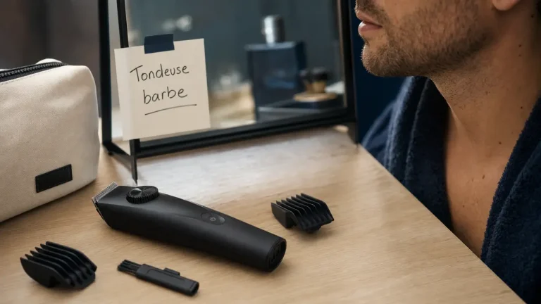 Tondeuse barbe leclerc sans fil pour barbe 3 jours, contours nets